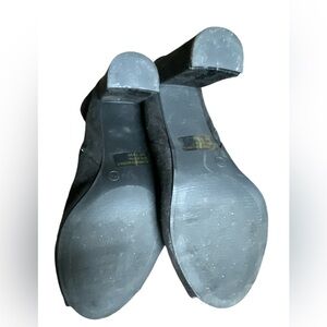 Women 11w open toe over the knee boots with zipper